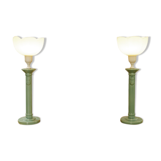 Paire de lampes « tulipes »