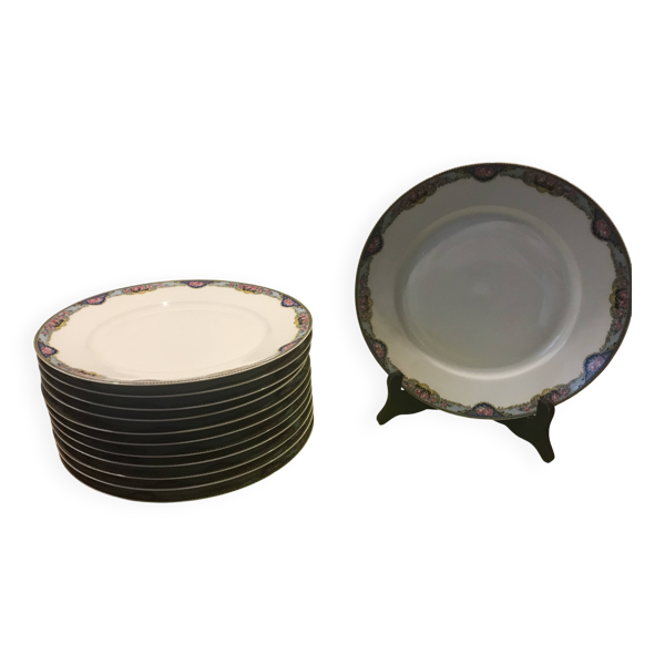 12 assiettes plate Havilland