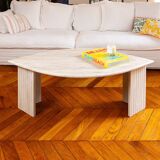 Travertine petal table