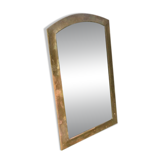 Vintage brass mirror – In the style of Odoux (1960s)