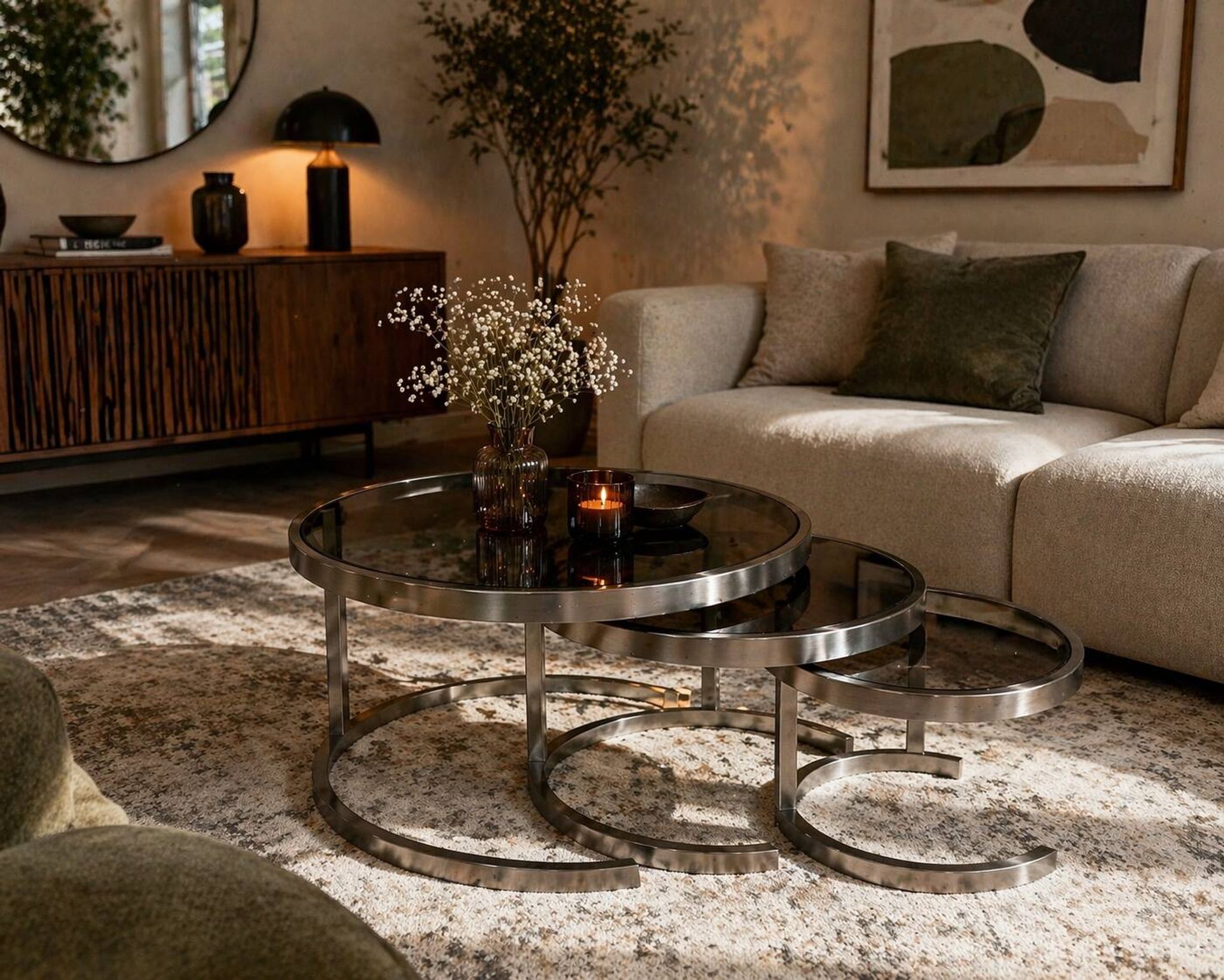Vintage nesting tables