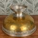 Vintage metal footed coupe in gold and silver – Floral decor