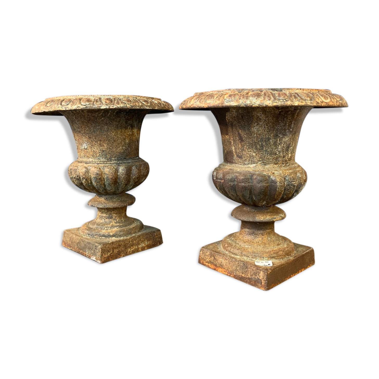 2 vases "Médicis" en fonte du XIXème