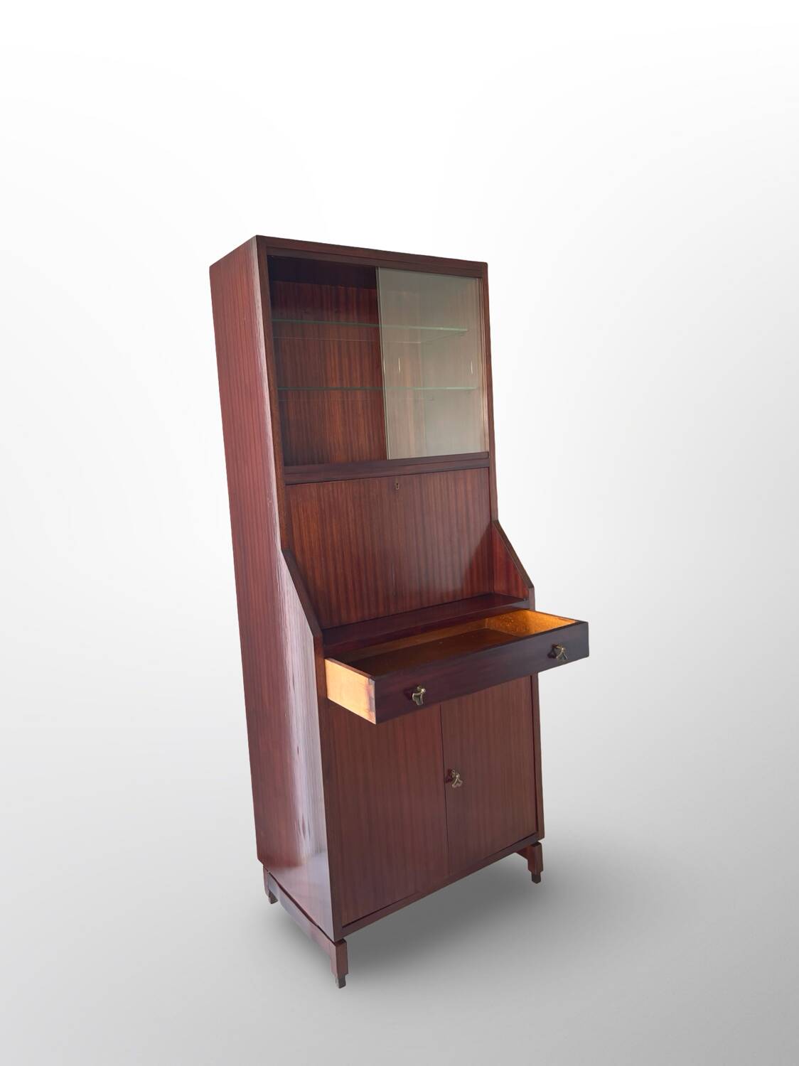 Buffet/crédence italienne en bois et acajou plaqué, années 1960.