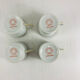 4 Cups and Saucers for Coffee Haviland Model Ambassade (blue rim)