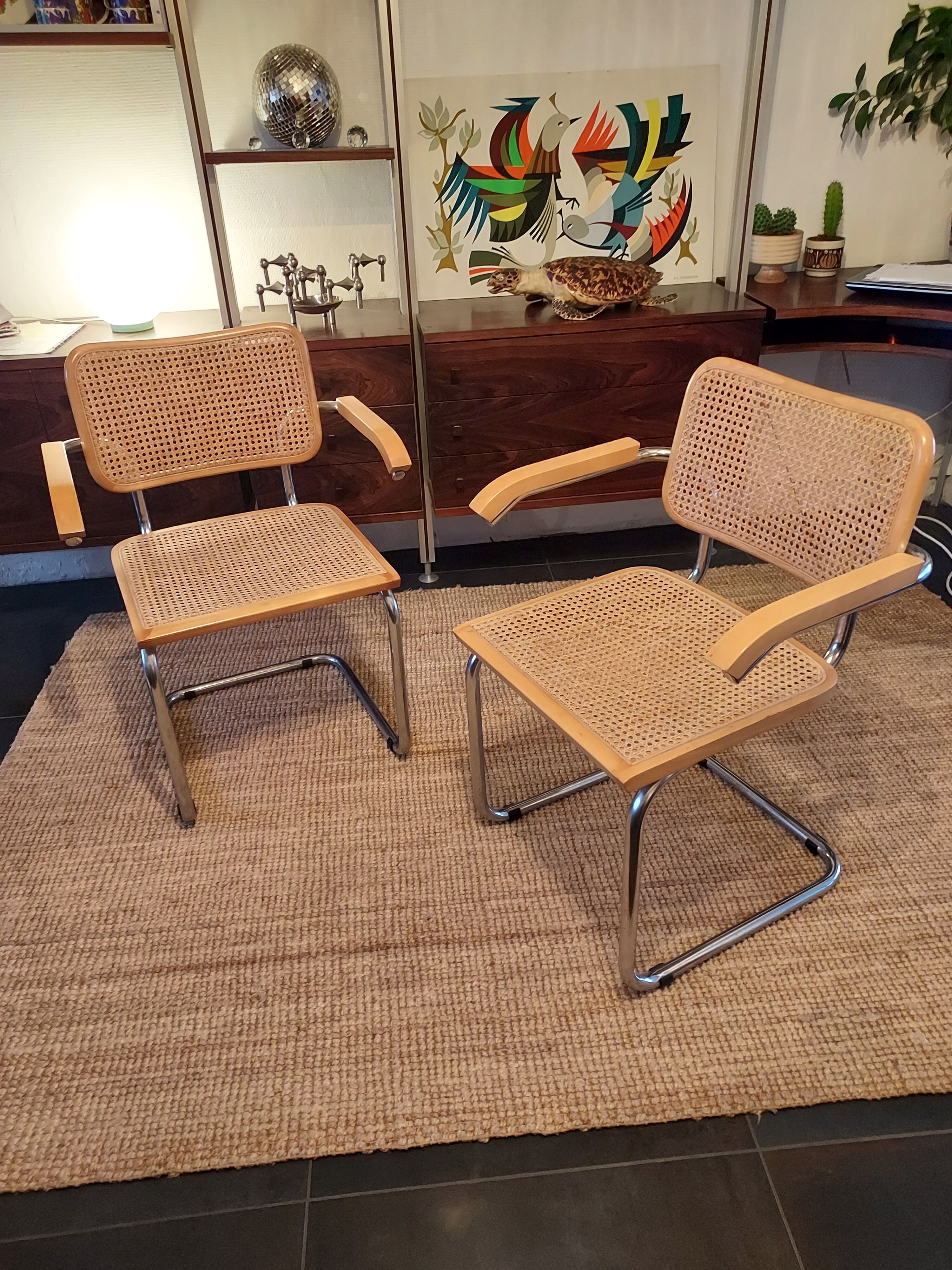 Armchairs cesca b64, Marcel Breuer