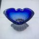 Blue glass vase