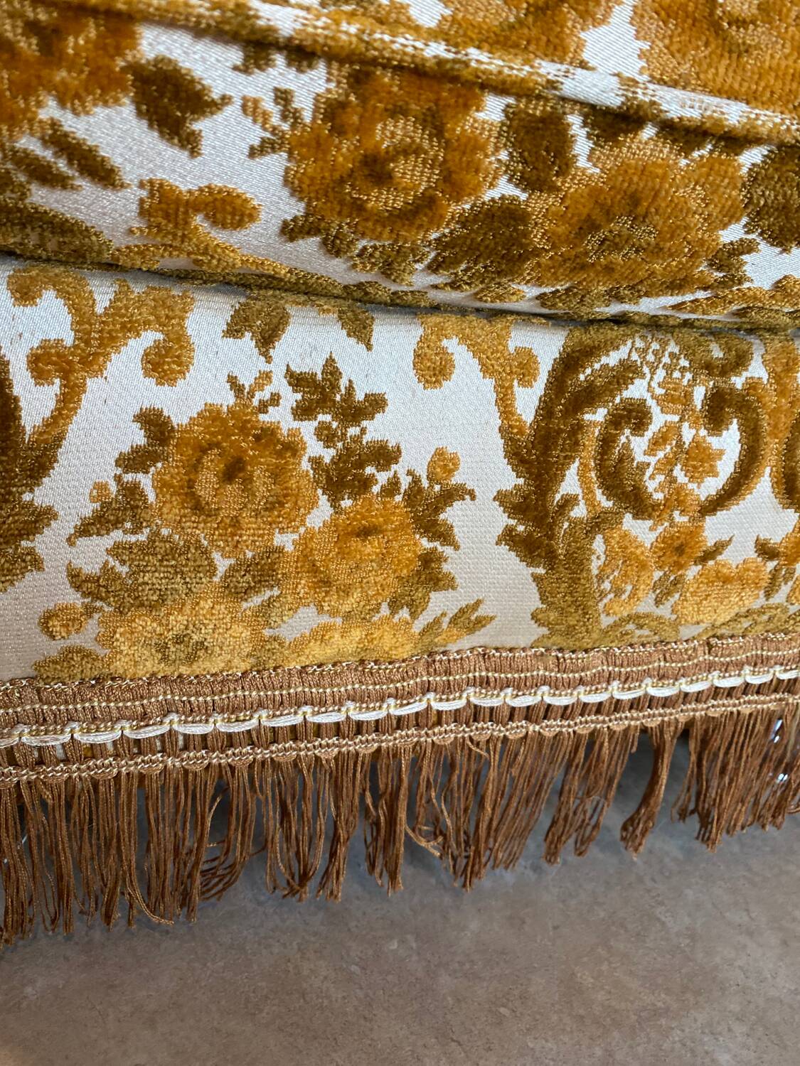 Vintage pouf or footrest