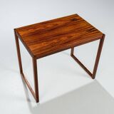 Sled legged pair of rosewood side tables mid-century Denmark 1960