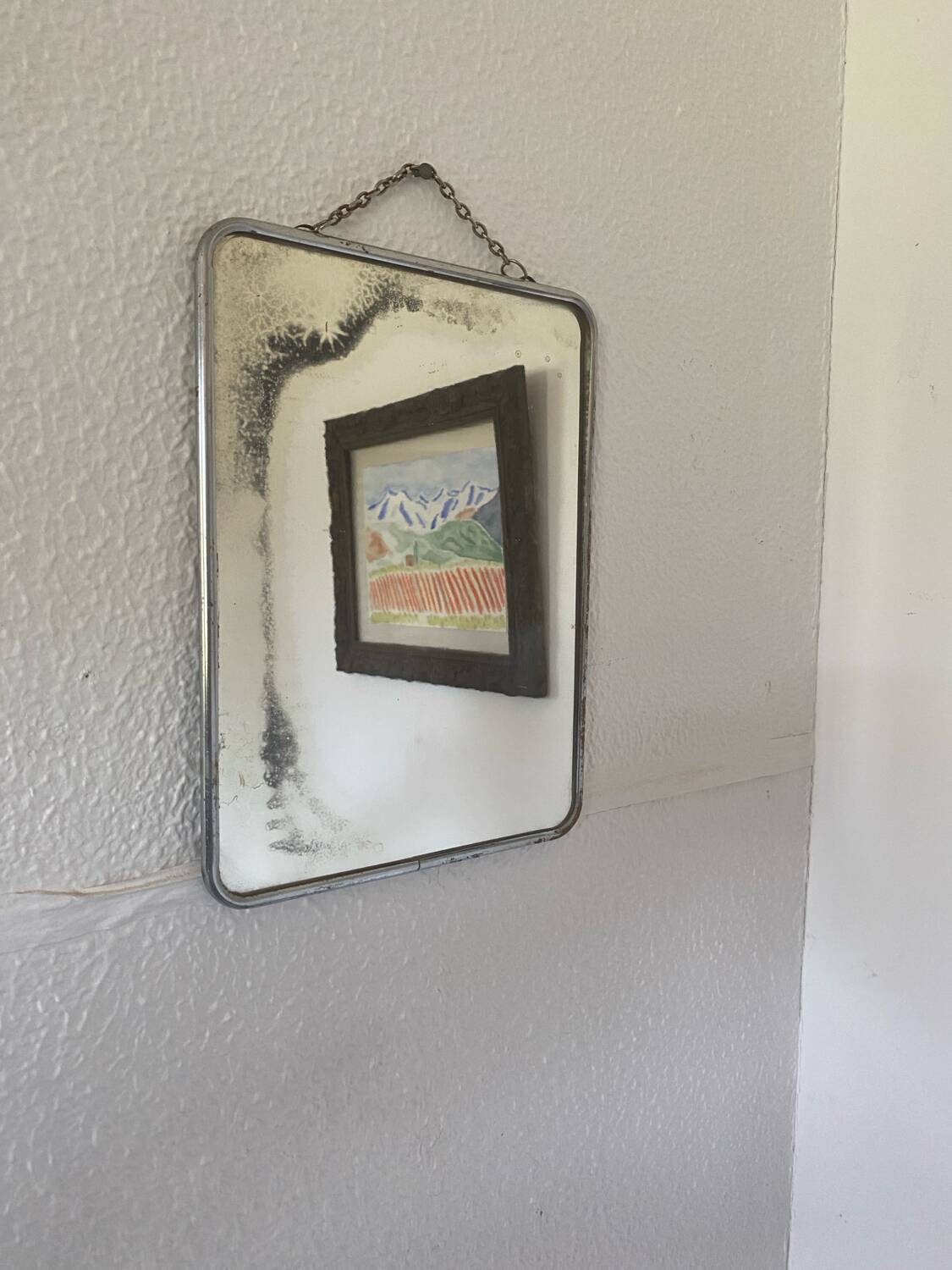 Vintage barber mirror