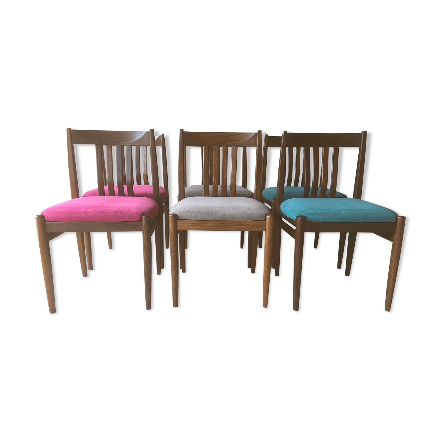 6 Scandinavian teak chairs 1960