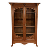 Blond Mahogany Bookcase, Art Nouveau – Early 20th Century
