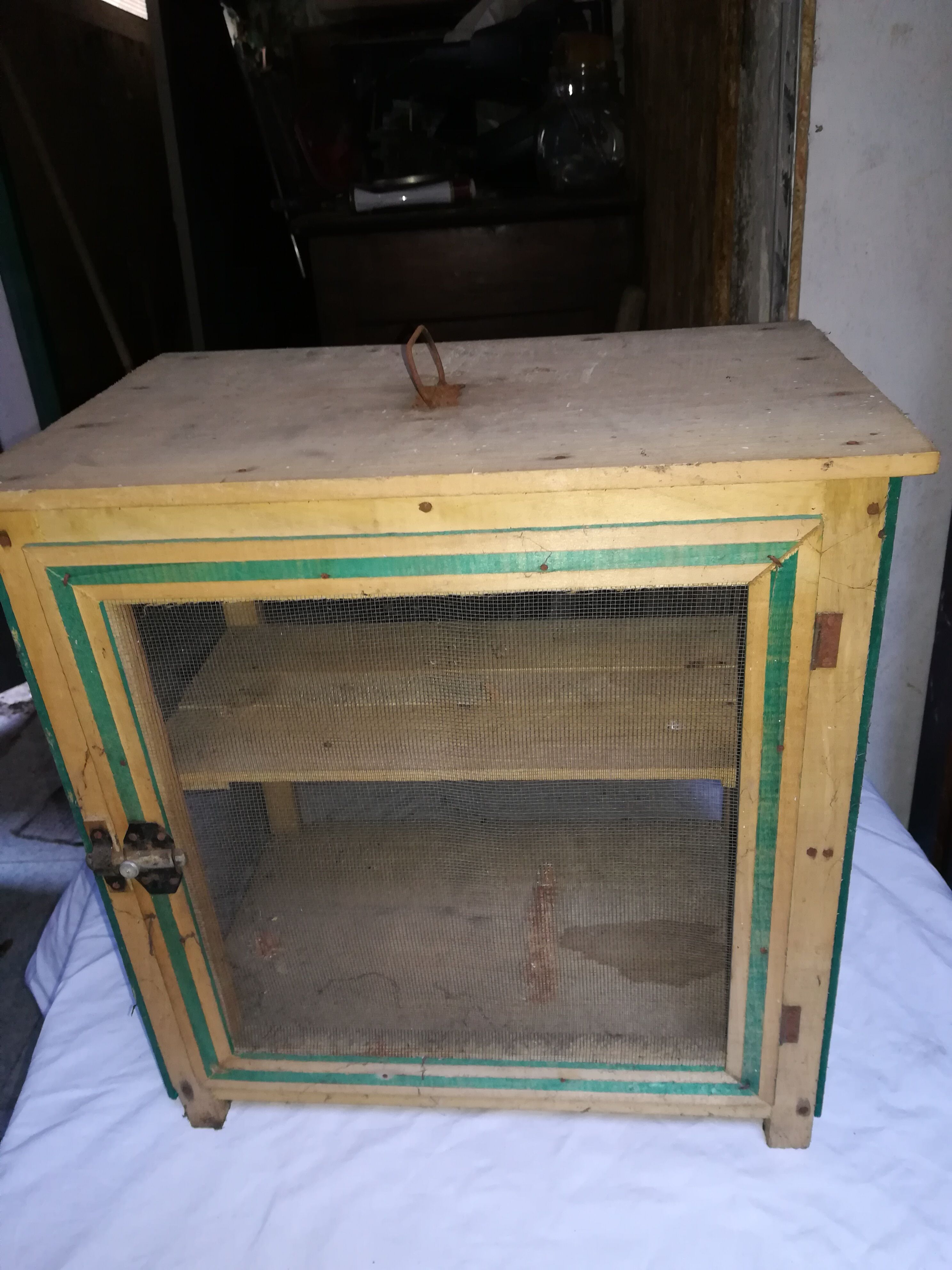 Former pantry wood and iron fence