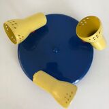 Metal ceiling lamp 3 spots from the 80s