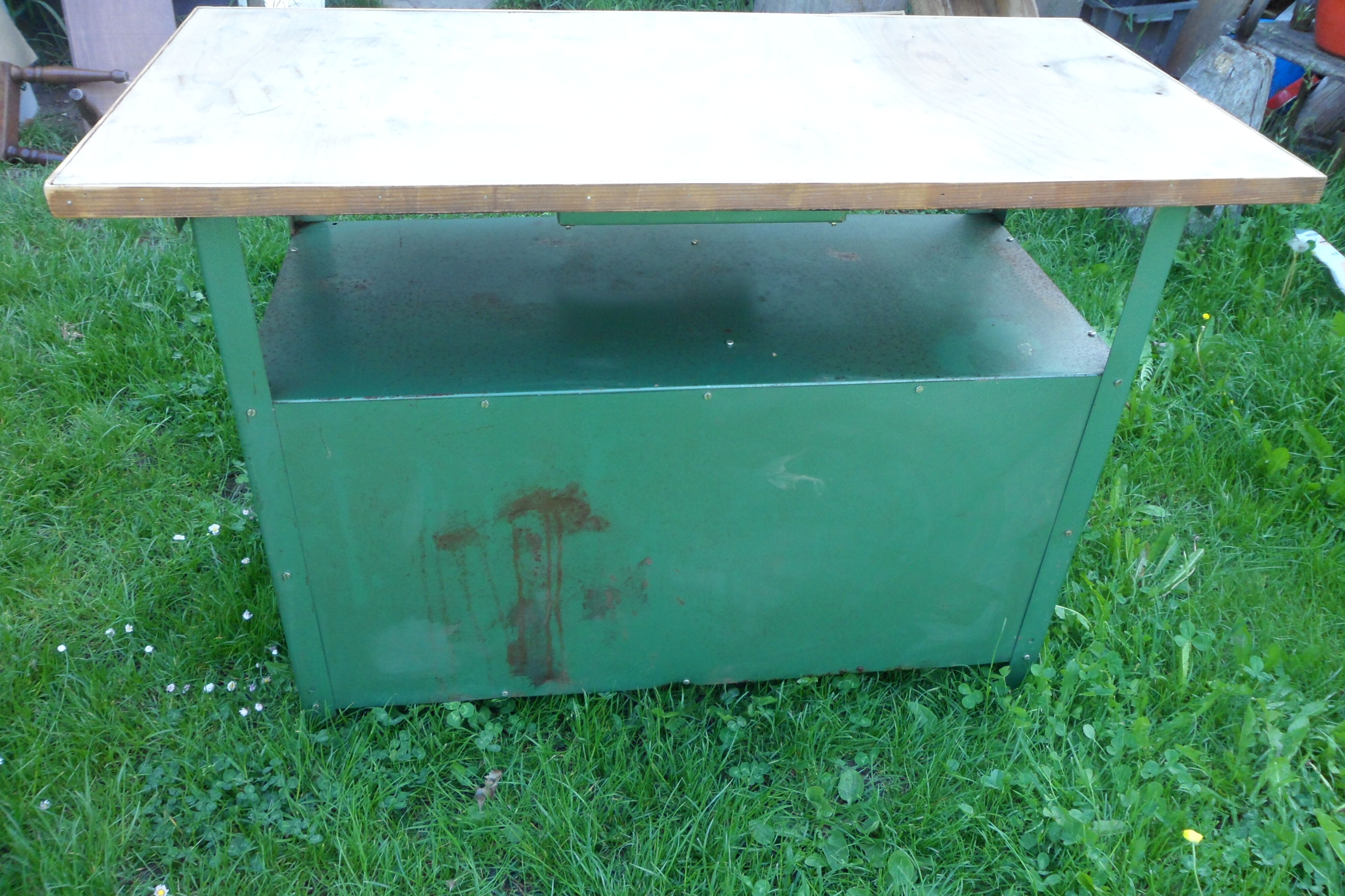 Established iron workshop on wood