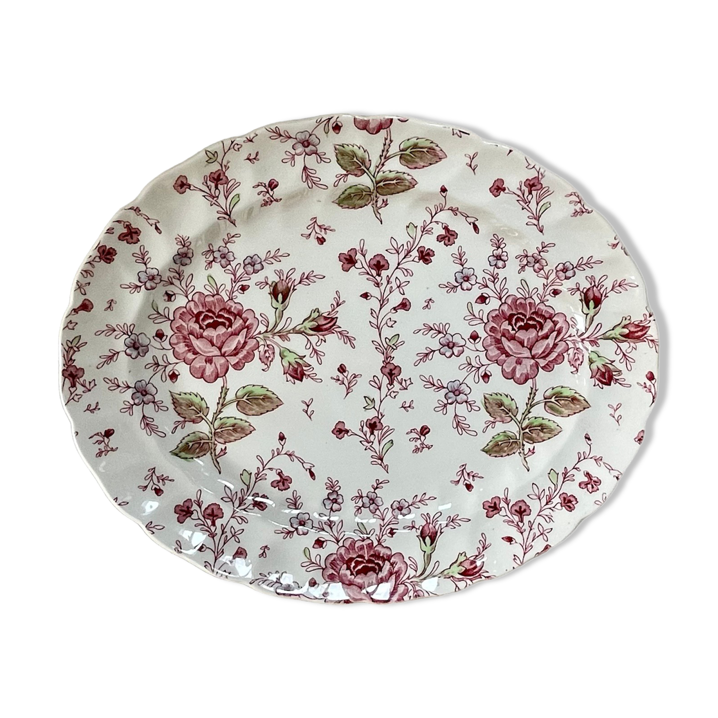 Oval dish rose Chintz Johnson Brothers vintage