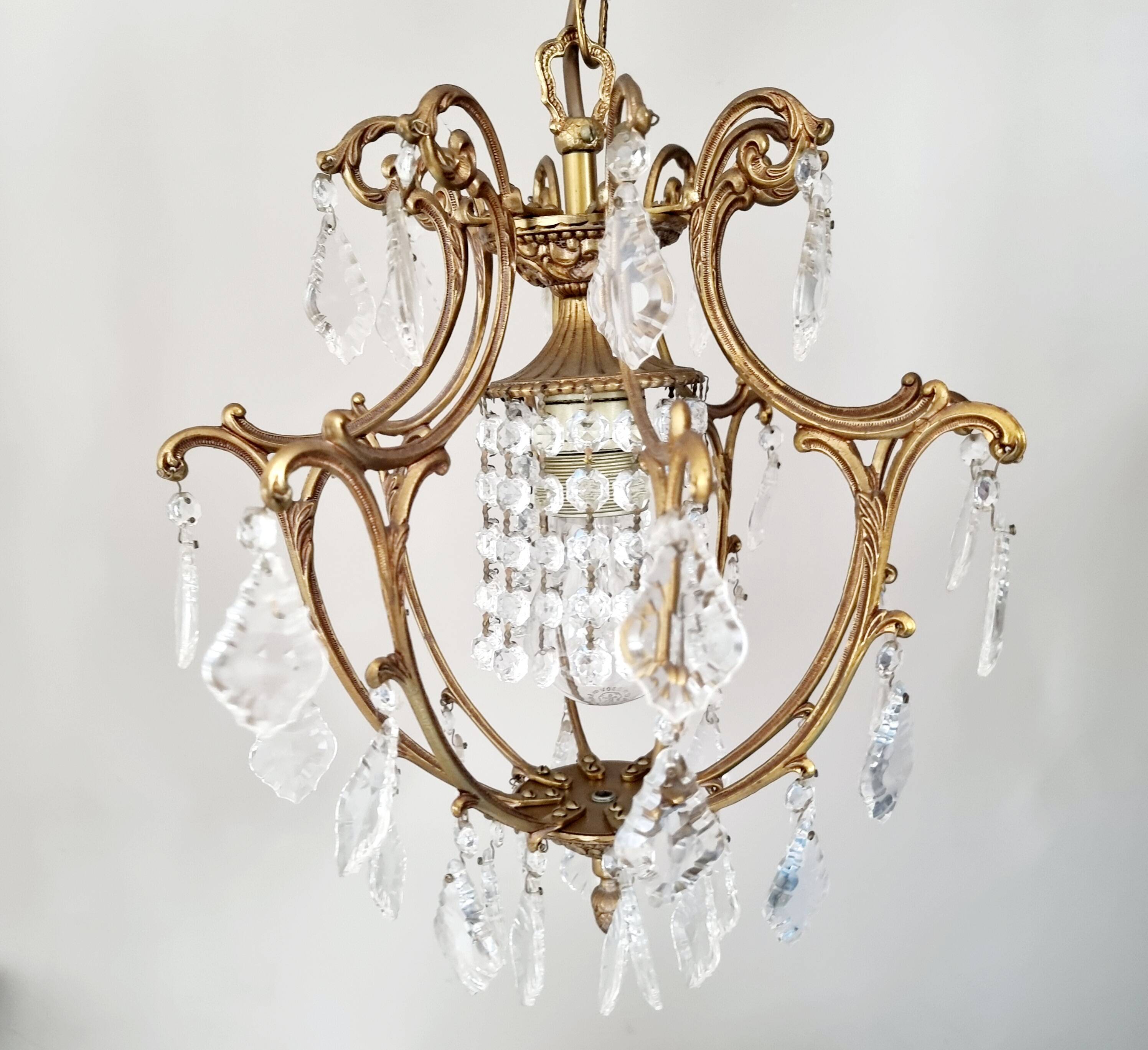 Authentic Peris Andreu chandelier, Valencia, Spain, 1950s, fully