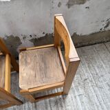 Set of 4 70s elm chairs, Regain