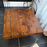 Solid oak beam coffee table