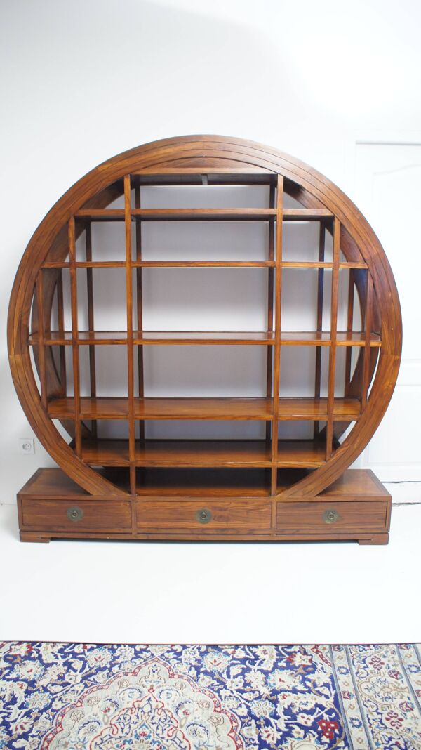 Bibliothèque en teck Asiatique vintage
