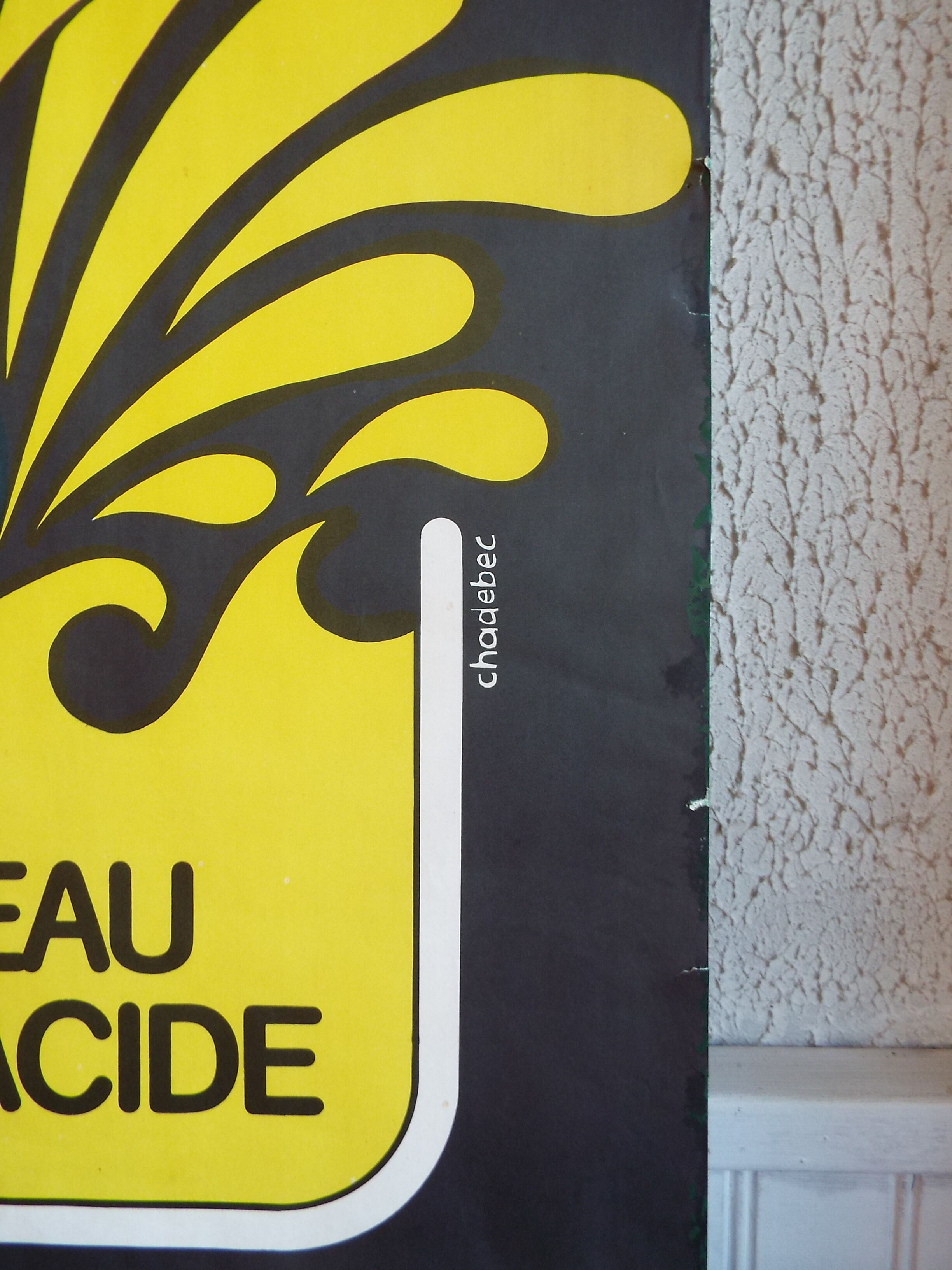 Poster "no water in acid"- chadebec