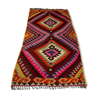 Tapis kilim turc vintage, 95 x 49 cm