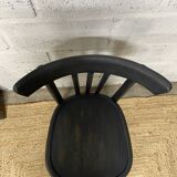 matte black bistro chair with a patina