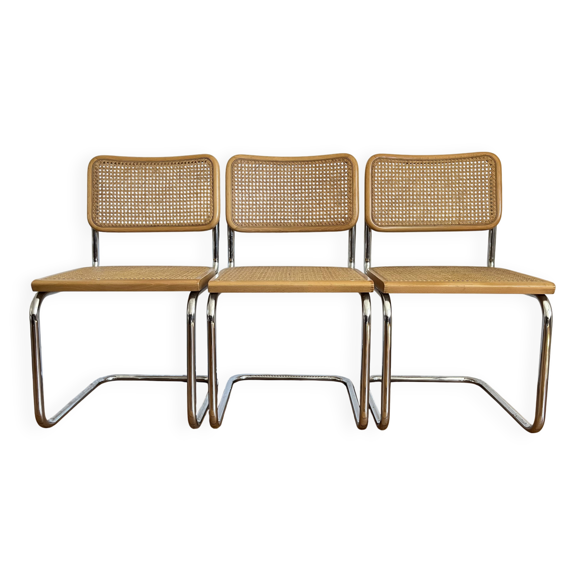 Lot of 3 ccesca b32 by marcel breuer made in italy