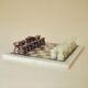 Onyx and marble chess set