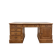 Bureau en teck anglais classique avec cuir marron