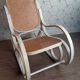Rocking-chair "vintage" white and canning.
