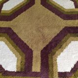 Tapis space age en laine, années 70