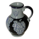Cobalt blue faience wine pitcher west germany