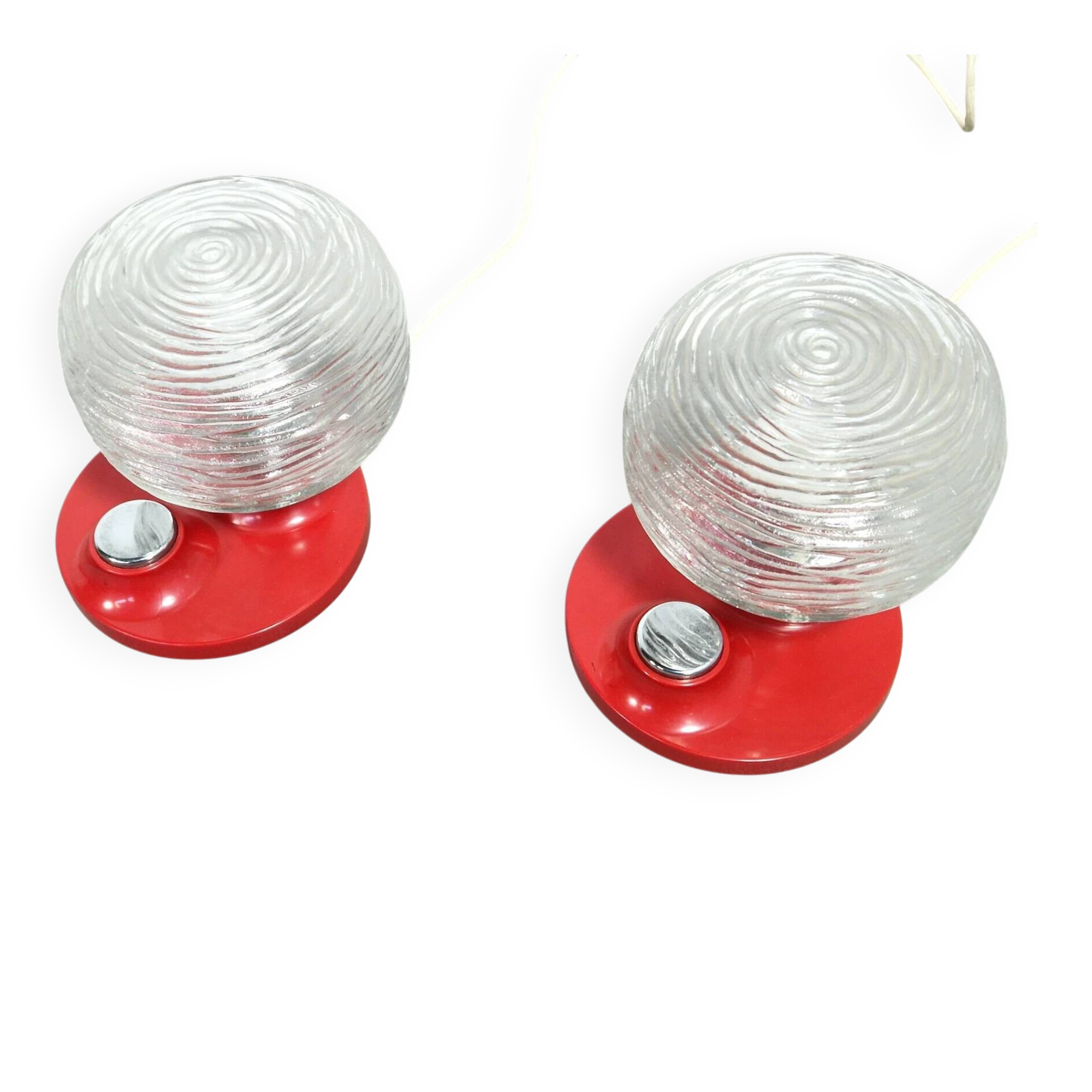 Pair of Hillebrand Space Age bedside lights, 1970s