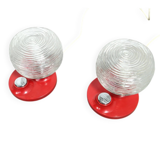 Pair of Hillebrand Space Age bedside lights, 1970s