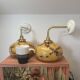 Pair of Art Deco wall sconces in marbled opaline
