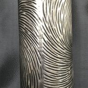 Vase tubulaire en céramique à effet de couleur argenté 39 cm