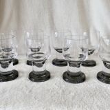 8 Scandinavian Drinking Glasses in Crystal 1970s