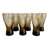 6 LUMINARC smoked glasses