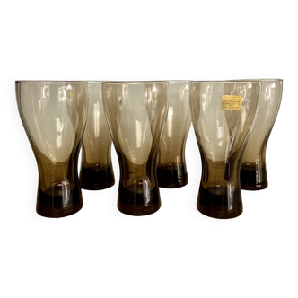 6 LUMINARC smoked glasses