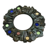 Ceramic mirror by Jacky Coville, 1970s.