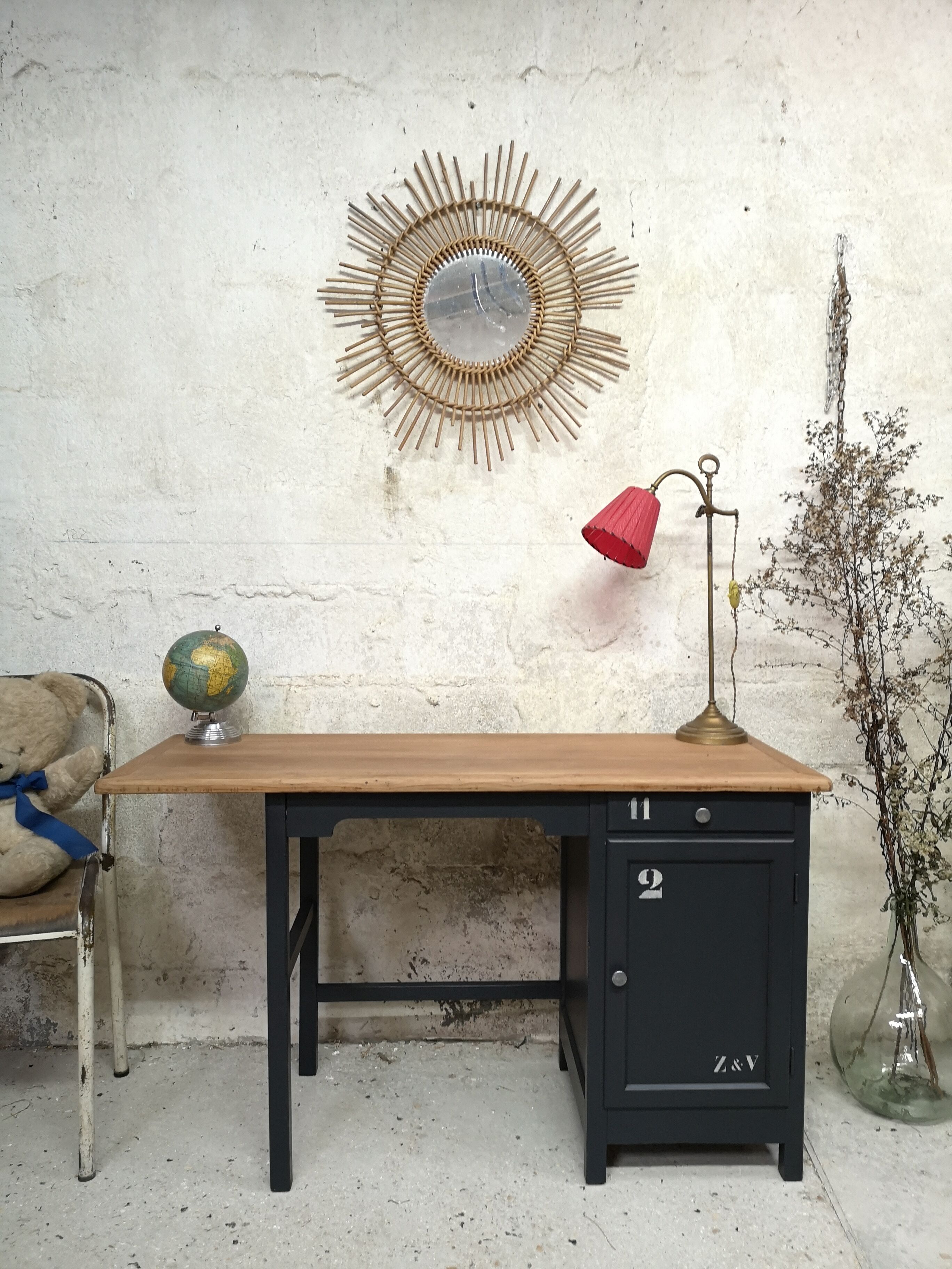 Office administration furniture of patina trade 50s