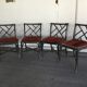 Lot de 4 chaises en bois façon bambou