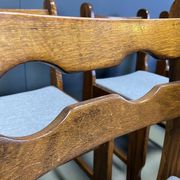 Brutalist dining chairs, set of 6 - 1960s