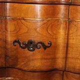 Eighteenth-century walnut crossbow commode.