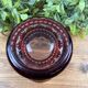 Hand-engraved red Bohemian crystal vase – Floral decoration