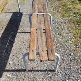 Industrial or Community Table with Benches