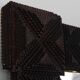 Antique Tramp Art wall mirror brutalism chip carving 1900