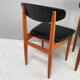 Set of 4 1970’s mid century dining chairs by Schreiber