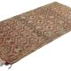 Grand Kilim Oushak Vintage Geometric Red Beige 300 x 160 cm